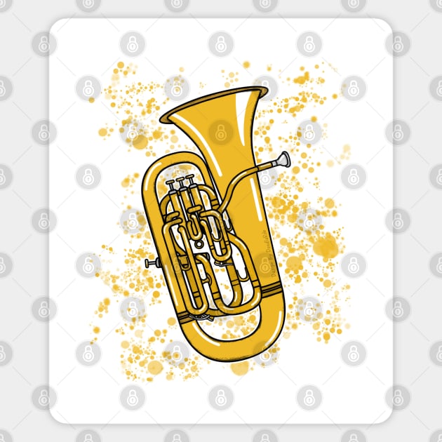 Euphonium Teacher Euphoniumist Brass Musician Magnet by doodlerob